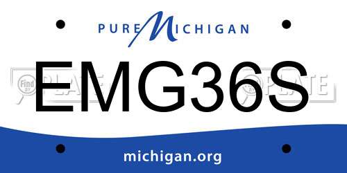 EMG36S Michigan License Plate