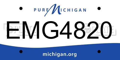 EMG4820 Michigan License Plate