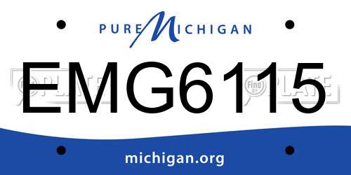 EMG6115 Michigan License Plate