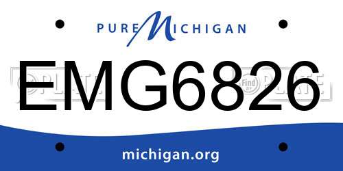 EMG6826 Michigan License Plate