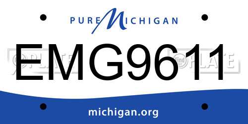 EMG9611 Michigan License Plate