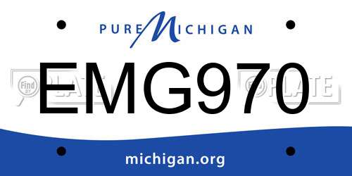 EMG970 Michigan License Plate