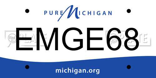 EMGE68 Michigan License Plate