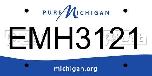 EMH3121 Michigan License Plate