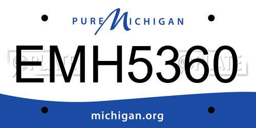 EMH5360 Michigan License Plate