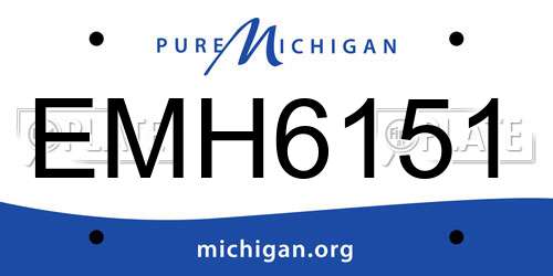 EMH6151 Michigan License Plate