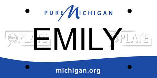 EMILY Michigan License Plate