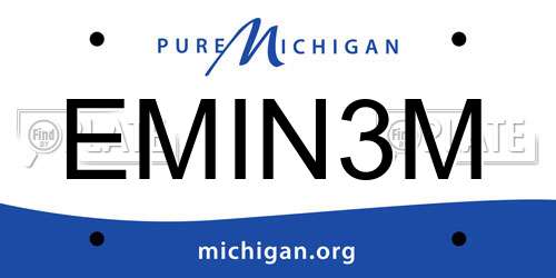 EMIN3M Michigan License Plate