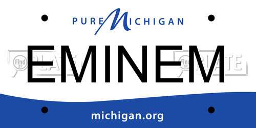 EMINEM license plate in MI state