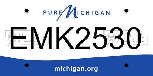 EMK2530 Michigan License Plate