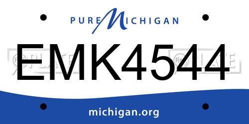 EMK4544 Michigan License Plate