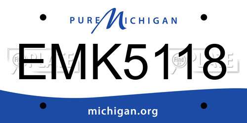 EMK5118 Michigan License Plate