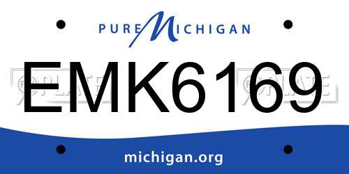 EMK6169 Michigan License Plate