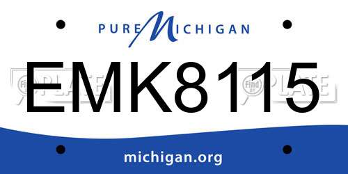 EMK8115 Michigan License Plate