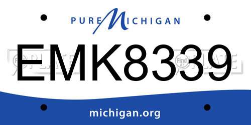 EMK8339 Michigan License Plate