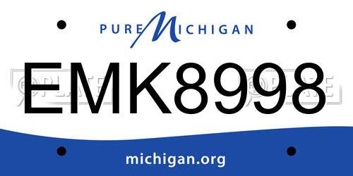 EMK8998 Michigan License Plate