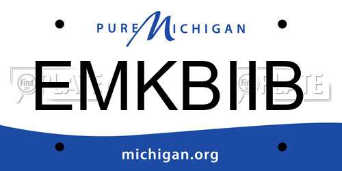 EMKBIIB Michigan License Plate