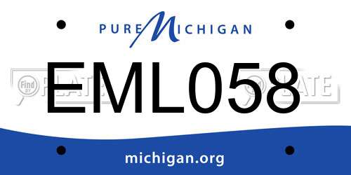 EML058 Michigan License Plate