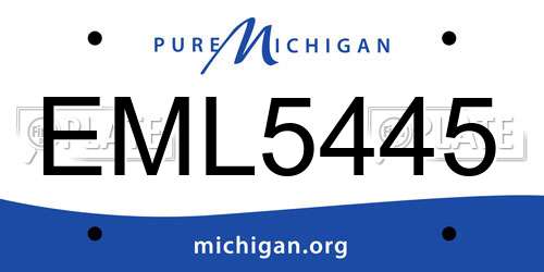 EML5445 Michigan License Plate