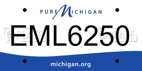 EML6250 Michigan License Plate