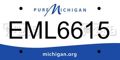 EML6615 Michigan License Plate