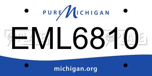 EML6810 Michigan License Plate