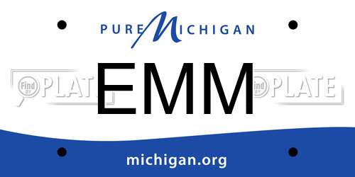 EMM Michigan License Plate