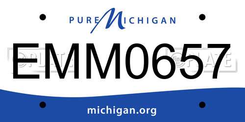 EMM0657 Michigan License Plate