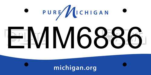 EMM6886 Michigan License Plate