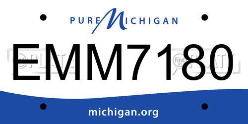 EMM7180 Michigan License Plate