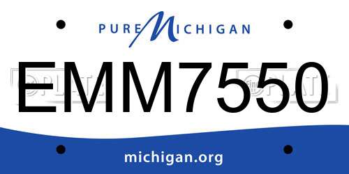 EMM7550 Michigan License Plate