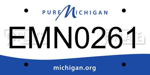 EMN0261 Michigan License Plate