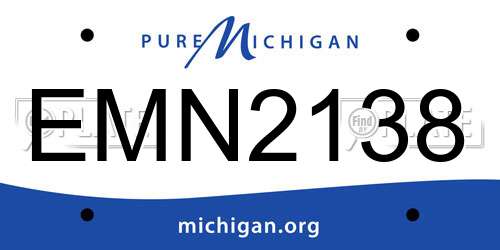 EMN2138 Michigan License Plate