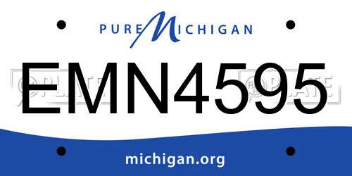 EMN4595 Michigan License Plate
