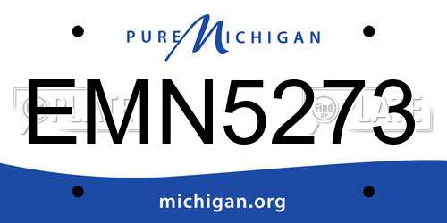 EMN5273 Michigan License Plate