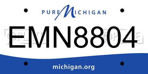 EMN8804 Michigan License Plate