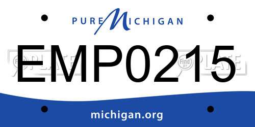EMP0215 Michigan License Plate