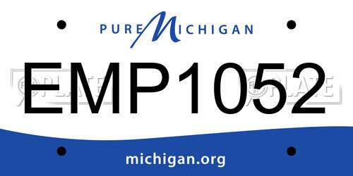 EMP1052 Michigan License Plate