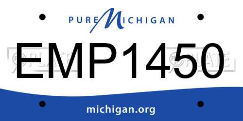EMP1450 Michigan License Plate