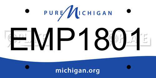 EMP1801 Michigan License Plate