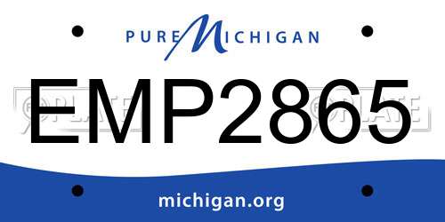 EMP2865 Michigan License Plate