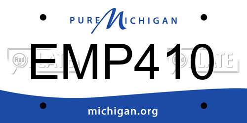 EMP410 Michigan License Plate