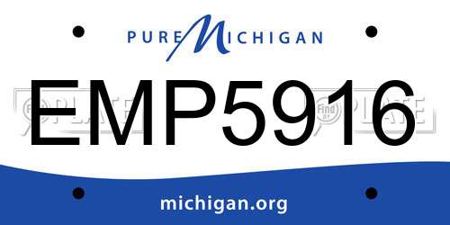 EMP5916 Michigan License Plate