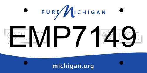 EMP7149 Michigan License Plate
