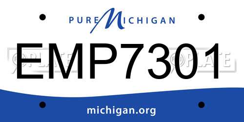EMP7301 Michigan License Plate