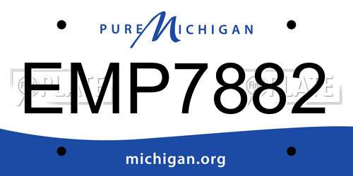 EMP7882 Michigan License Plate