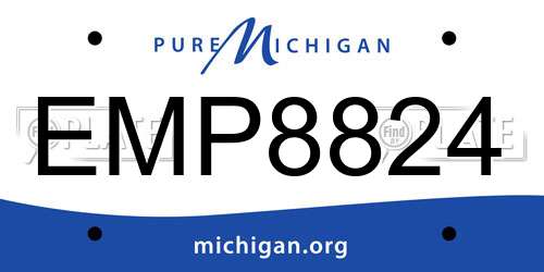 EMP8824 Michigan License Plate