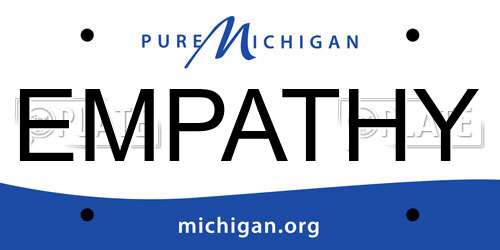 EMPATHY Michigan License Plate