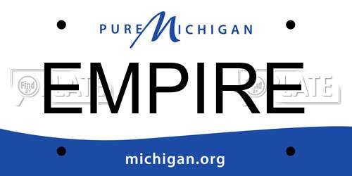 EMPIRE Michigan License Plate