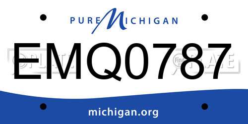 EMQ0787 Michigan License Plate